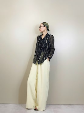 「古着屋コレンテ」｜「アイテム（ジャケット/アウター）」を使った、COLLENTE(yuco)さん（レディース・169cm）の春コーディネート