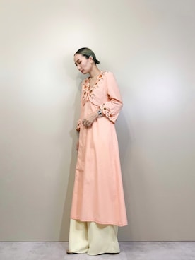 「古着屋コレンテ」｜「アイテム（ワンピース/ドレス）」を使った、COLLENTE(yuco)さん（レディース・169cm）の春コーディネート