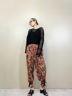 「古着屋コレンテ」｜「アイテム（パンツ）」を使った、COLLENTE(yuco)さん（レディース・169cm）の春コーディネート