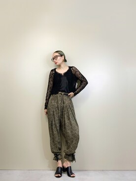 「古着屋コレンテ」｜「アイテム（パンツ）」を使った、COLLENTE(yuco)さん（レディース・169cm）の春コーディネート