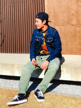 「SCOTCH & SODA（スコッチ アンド ソーダ）のアイテム（チノパンツ）」を使った、ユージさん（メンズ・174cm）の冬コーディネート