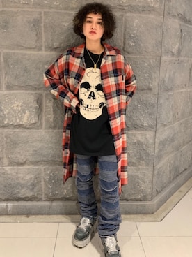 「ロンt」｜「アイテム（ワンピース/ドレス）」を使った、はなほさん（レディース・160cm）の秋コーディネート