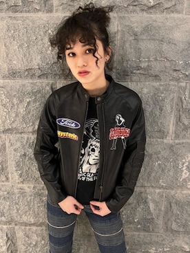 「90'sコーデ」｜「アイテム（その他アウター）」を使った、はなほさん（レディース・160cm）の冬コーディネート