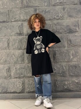 「ﾋﾞｯｸﾞｼﾙｴｯﾄ」｜「アイテム（ワンピース/ドレス）」を使った、はなほさん（レディース・160cm）の夏コーディネート