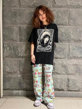 「らふこーで」｜「アイテム（スウェットパンツ）」を使った、はなほさん（レディース・160cm）の春コーディネート