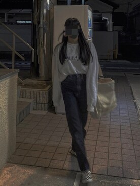 「ハイウエストストレートジーンズ」｜nkuさん（レディース・160cm）の秋コーディネート