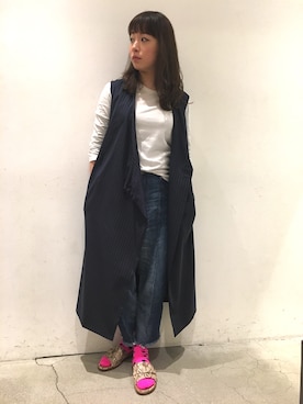 「Rinajour（リナジュール）のアイテム（パンツ）」を使った、mayonseさん（レディース・161cm）の冬コーディネート