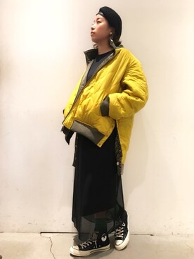 「SUPP. no one else （サップノーワンエルス）のアイテム（ブルゾン）」を使った、mayonseさん（レディース・161cm）の秋コーディネート