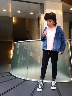 「uncut bound」｜「アイテム（スウェット）」を使った、mayonseさん（レディース・161cm）の秋コーディネート