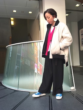 「SUPP. no one else （サップノーワンエルス）のアイテム（ブルゾン）」を使った、mayonseさん（レディース・161cm）の冬コーディネート