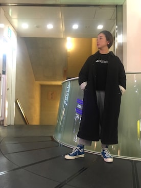 「SUPP. no one else （サップノーワンエルス）のアイテム（ステンカラーコート）」を使った、mayonseさん（レディース・161cm）の冬コーディネート