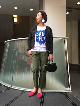 「uncut bound」｜「アイテム（ノーカラージャケット）」を使った、mayonseさん（レディース・161cm）の冬コーディネート
