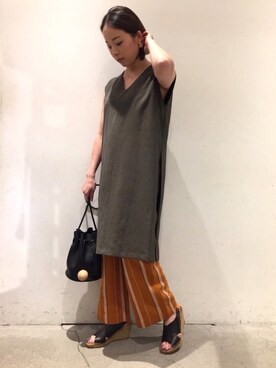 「le crabe rouge」｜mayonseさん（レディース・161cm）の夏コーディネート