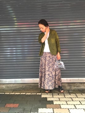 「Engineered Garments（エンジニアードガーメンツ）のアイテム（ジャケット/アウター）」を使った、mayonseさん（レディース・161cm）の春コーディネート