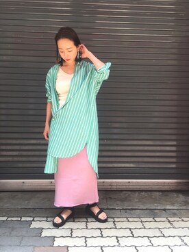 「uncut bound」｜「アイテム（ワンピース/ドレス）」を使った、mayonseさん（レディース・160cm）の夏コーディネート