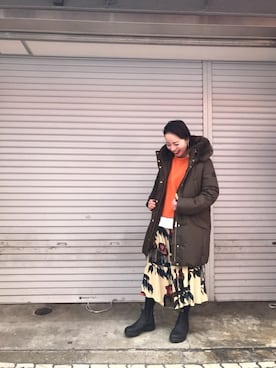 「ottod'Ame（オットダム）のアイテム（スカート）」を使った、mayonseさん（レディース・160cm）の冬コーディネート
