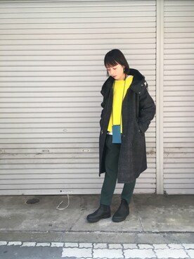 「uncut bound」｜「アイテム（モッズコート）」を使った、mayonseさん（レディース・160cm）の冬コーディネート