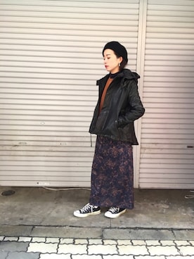 「uncut bound」｜「アイテム（ハンチング/ベレー帽）」を使った、mayonseさん（レディース・160cm）の冬コーディネート