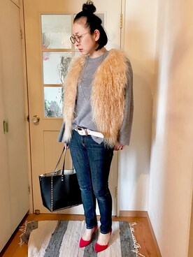 「ピンクリボン」｜なるラムさん（レディース・160cm）の春コーディネート