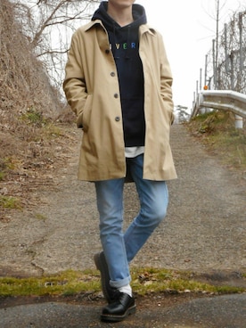 「Dr. Martens（ドクターマーチン）のDr.Martens (ドクターマーチン)/1461 3EYE GIBSON SHOES（その他シューズ）」を使った、ゆのさん（メンズ・161cm）の春コーディネート