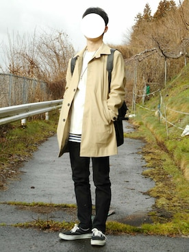 「osharewalker（オシャレウォーカー）のアイテム（バッグ）」を使った、ゆのさん（メンズ・161cm）の春コーディネート