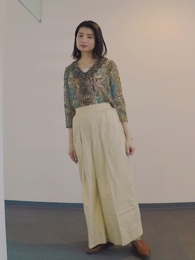 「BEAMS（ビームス）のアイテム（ピアス（両耳用））」を使った、NANAさん（レディース・168cm）の春コーディネート