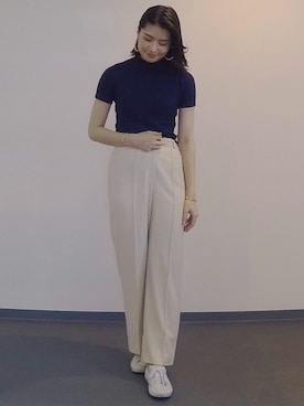 「SPERGA（スペルガ）のアイテム（シューズ）」を使った、NANAさん（レディース・168cm）の夏コーディネート