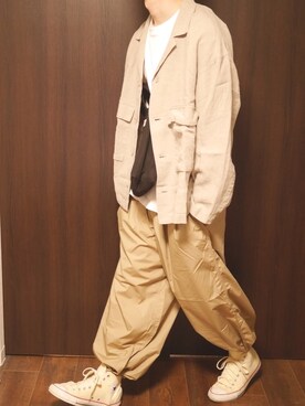 「FREAK'S STORE（フリークスストア）のアイテム（テーラードジャケット）」を使った、ねてるさん（メンズ・176cm）の春コーディネート