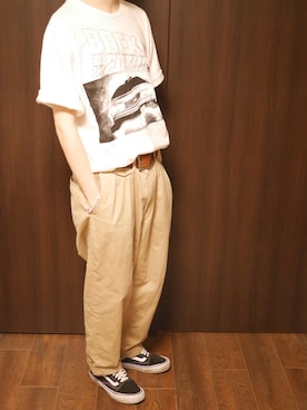 「CABANE de ZUCCa（カバンドズッカ）のアイテム（トップス）」を使った、ねてるさん（メンズ・176cm）の夏コーディネート