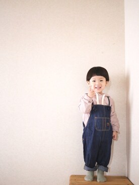 「くすみピンク」｜「アイテム（福袋/福箱）」を使った、s*さん（キッズ・80cm）の春コーディネート