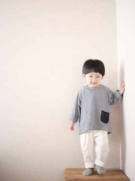 「ボーター」｜「アイテム（その他）」を使った、s*さん（キッズ・80cm）の春コーディネート