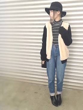「アイテム（ブーティ）」を使った、masa-miさん（レディース・152cm・30代）の冬コーディネート