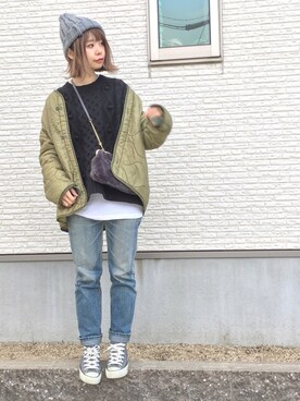 「M65」｜masa-miさん（レディース・152cm）の冬コーディネート