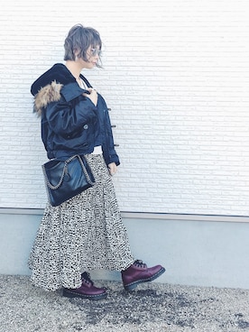 「アイテム（ブルゾン）」を使った、masa-miさん（レディース・153cm・30代）の冬コーディネート