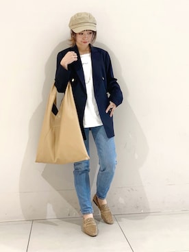 「アイテム（キャスケット）」を使った、masa-miさん（レディース・153cm・30代）の春コーディネート