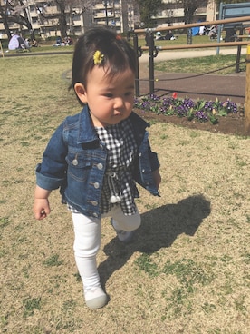 「Birthday（バースデイ）のアイテム（シャツ/ブラウス、その他）」を使った、hioriさん（キッズ）の春コーディネート