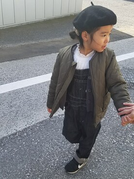 「アイテム（ダウンジャケット/コート）」を使った、emiruさん（キッズ・110cm）の冬コーディネート