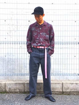 「Hender Scheme（エンダースキーマ）のアイテム（帽子）」を使った、iyatomiさん（メンズ・178cm）の春コーディネート