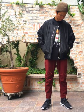 「URBAN RESEARCH（アーバンリサーチ）のアイテム（ニットキャップ/ビーニー）」を使った、iyatomiさん（メンズ・178cm）の秋コーディネート