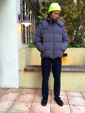 「URBAN RESEARCH（アーバンリサーチ）のアイテム（ダウンジャケット/コート）」を使った、iyatomiさん（メンズ・178cm）の秋コーディネート