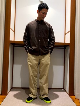 「MASTER&Co（マスターアンドコー）のアイテム（パンツ）」を使った、iyatomiさん（メンズ・178cm）の秋コーディネート