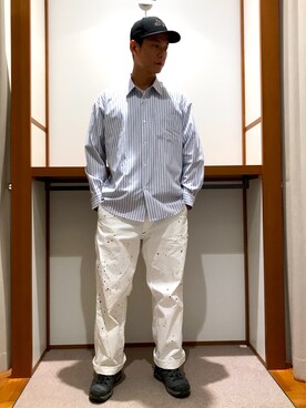 「MASTER&Co（マスターアンドコー）のアイテム（パンツ）」を使った、iyatomiさん（メンズ・178cm）の秋コーディネート