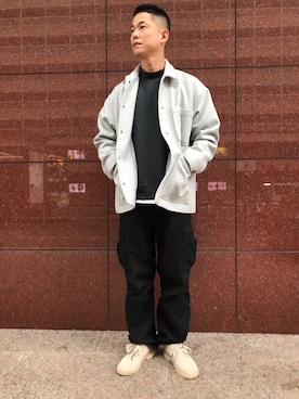 「URBAN RESEARCH（アーバンリサーチ）のアイテム（カバーオール）」を使った、iyatomiさん（メンズ・178cm）の冬コーディネート