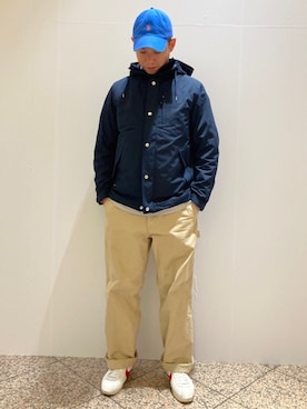 「MASTER&Co（マスターアンドコー）のアイテム（パンツ）」を使った、iyatomiさん（メンズ・178cm）の冬コーディネート