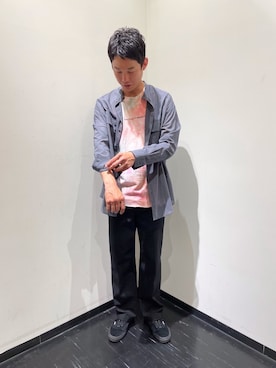 「URBAN RESEARCH（アーバンリサーチ）のアイテム（スラックス）」を使った、iyatomiさん（メンズ・178cm）の春コーディネート