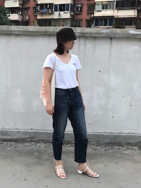 「A&F（エーアンドエフ）のアイテム（トップス）」を使った、FINGERSさん（レディース・160cm）の夏コーディネート