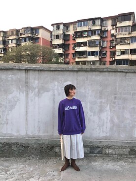 「oversize」｜「アイテム（その他）」を使った、FINGERSさん（レディース・160cm）の春コーディネート