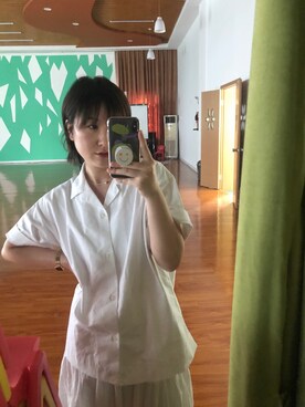 「休闲」｜「アイテム（アナログ腕時計）」を使った、FINGERSさん（レディース・160cm）の夏コーディネート