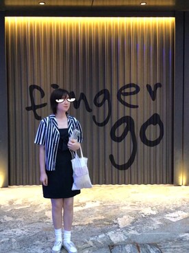 「休闲」｜「アイテム（ワンピース）」を使った、FINGERSさん（レディース・160cm）の夏コーディネート