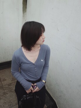 「蓝色系」｜FINGERSさん（レディース・160cm）の秋コーディネート